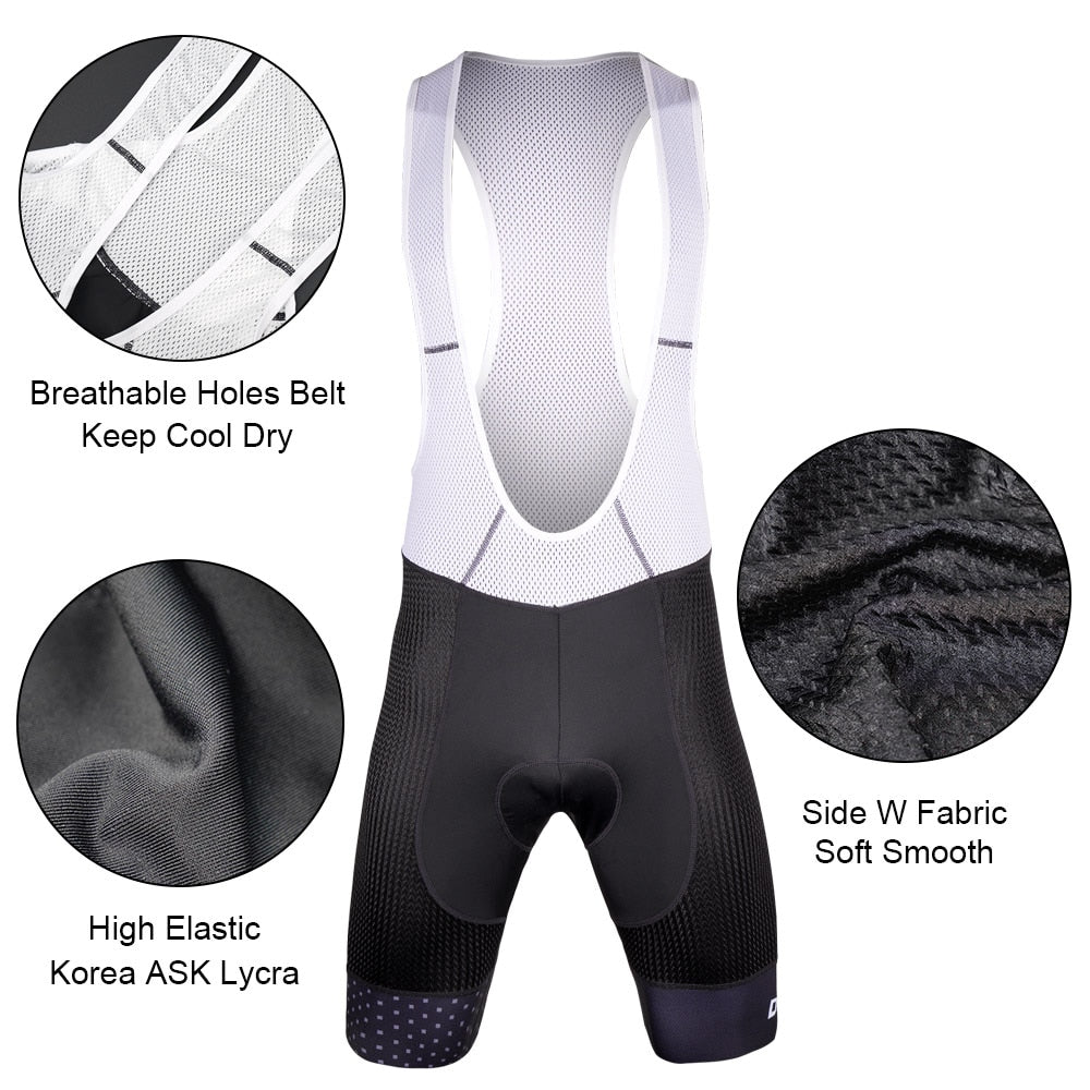 DVE Anti-Slip Cycling Bib Shorts